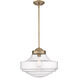 Ingalls 1 Light 16 inch Modern Brass Pendant Ceiling Light in Clear Glass, Large